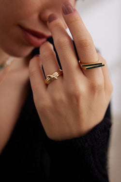 18K Gold Vermeil - Edgeform Ring - Sterling Silver / 18K Gold Vermeil - Beau One