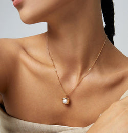 18K Gold Vermeil Elegant Baroque Pearl Necklace - Sterling Silver / 18K Gold Vermeil - Beau One