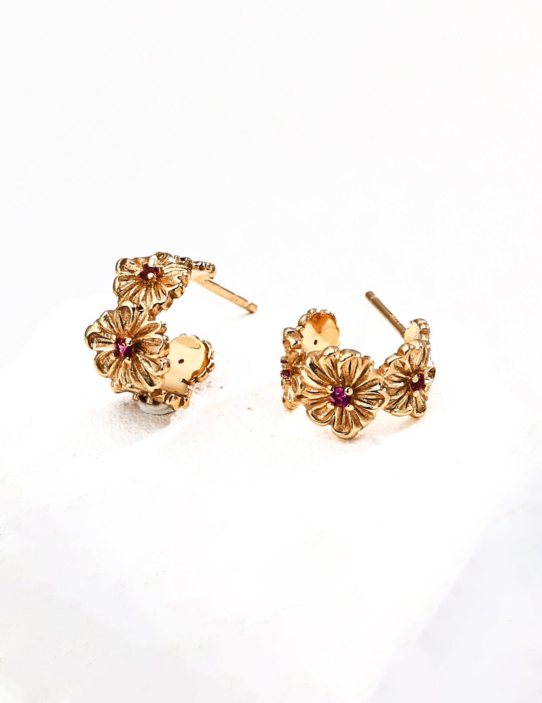 18K Gold Vermeil | Rosette Bloom Earrings - Sterling Silver / 18K Gold Vermeil - Beau One