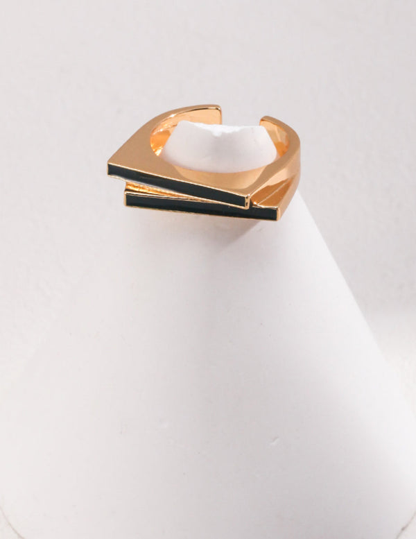 18K Gold Vermeil-Edgeform Ring