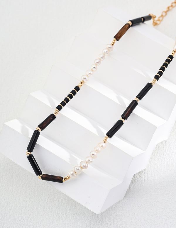 Shadow Pearl Necklace