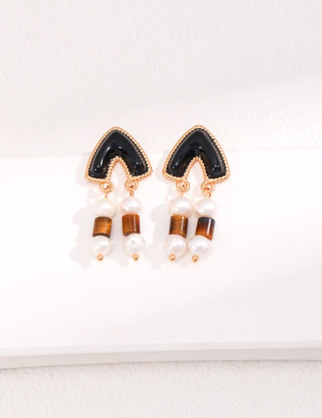 Amber Flame Earrings - Sterling Silver / 18K Gold Vermeil - Beau One