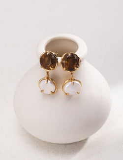 Café Melody Pearl Earrings - Sterling Silver / 18K Gold Vermeil - Beau One