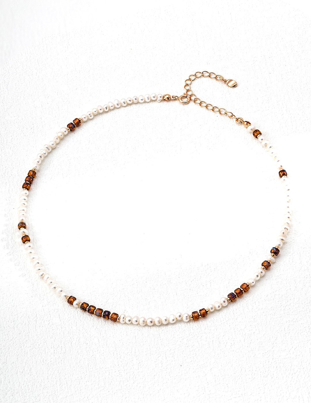 Caramel Pearl Necklace - Sterling Silver / 18K Gold Vermeil - Beau One