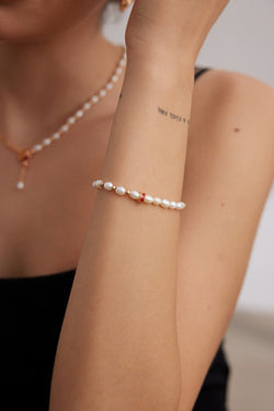 Dotted Pearl Bracelet - Sterling Silver / 18K Gold Vermeil - Beau One