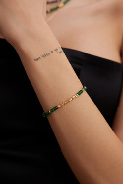 Emerald Whisper Bracelet - Sterling Silver / 18K Gold Vermeil - Beau One