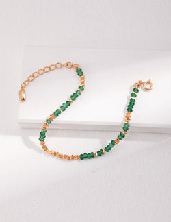 Emerald Whisper Bracelet - Sterling Silver / 18K Gold Vermeil - Beau One