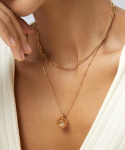 Fluid Lantern Pendant Necklace - Sterling Silver / 18K Gold Vermeil - Beau One