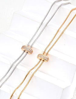Gleam Line Adjustable Necklace - Sterling Silver / 18K Gold Vermeil - Beau One
