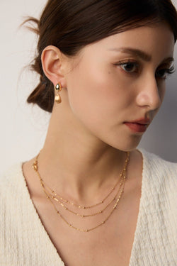 Golden Echo Earrings - Sterling Silver / 18K Gold Vermeil - Beau One