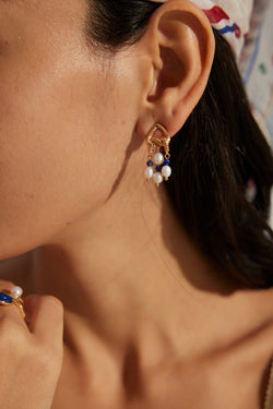 Indigo Chime Earrings - Sterling Silver / 18K Gold Vermeil - Beau One