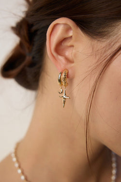 Lunar Warden Earrings - Sterling Silver / 18K Gold Vermeil - Beau One
