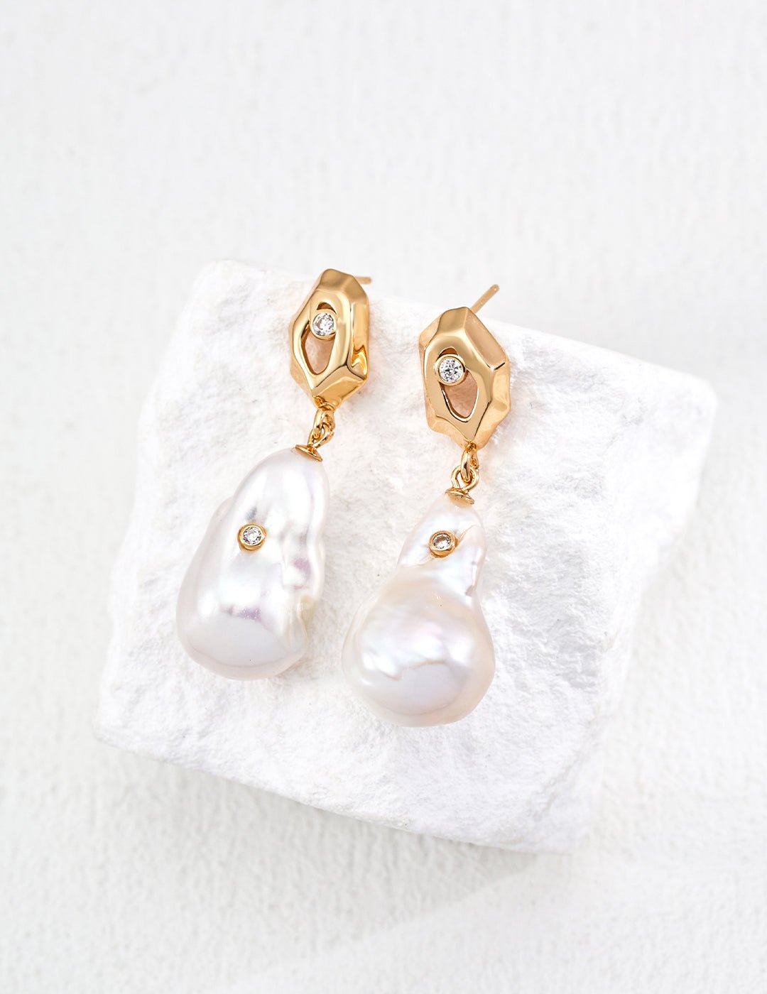 Lustre Drop Earrings - Sterling Silver / 18K Gold Vermeil - Beau One