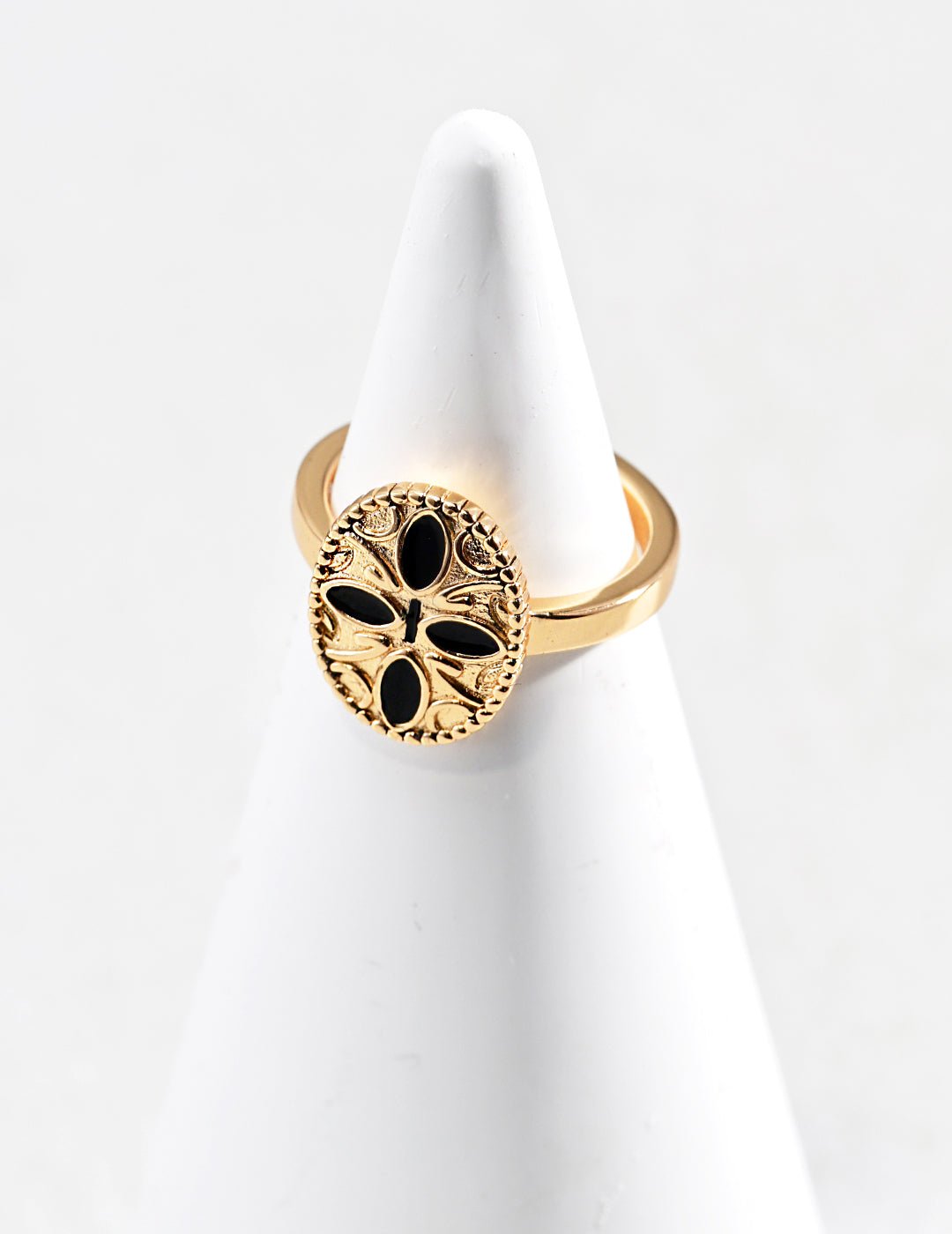 Midnight Crest Signet Ring - Sterling Silver / 18K Gold Vermeil - Beau One