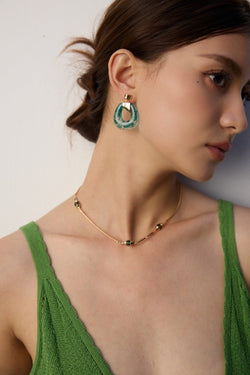 Mosswave Earrings - Sterling Silver / 18K Gold Vermeil - Beau One