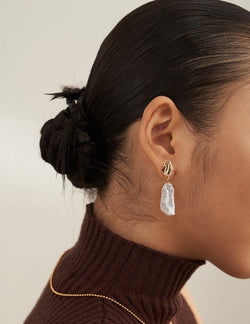 Natural Baroque Pearl | Celestial Drop Earrings - Sterling Silver / 18K Gold Vermeil - Beau One