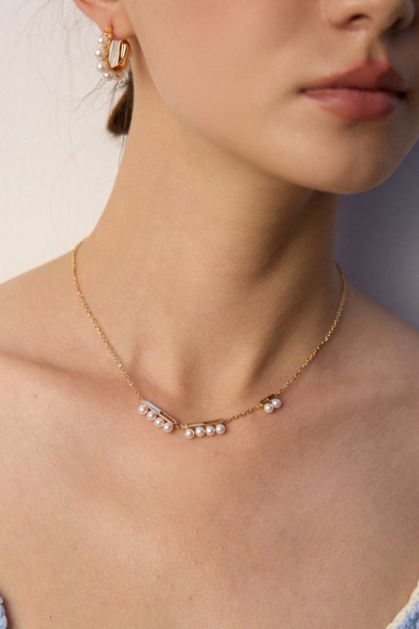 Pearl Rhythm Necklace - Sterling Silver / 18K Gold Vermeil - Beau One