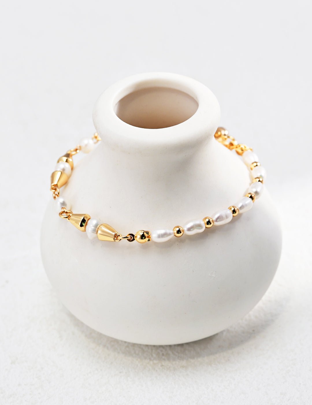 Petite Grace Pearl Bracelet - Sterling Silver / 18K Gold Vermeil - Beau One