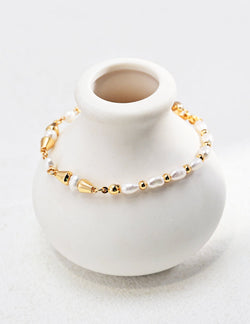 Petite Grace Pearl Bracelet - Sterling Silver / 18K Gold Vermeil - Beau One