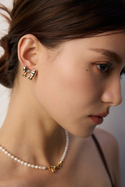Satin Knot Earrings - Sterling Silver / 18K Gold Vermeil - Beau One