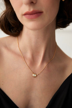 Silent Moon Necklace - Sterling Silver / 18K Gold Vermeil - Beau One