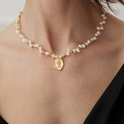 The Queen's Seal Pearl Necklace - Sterling Silver / 18K Gold Vermeil - Beau One