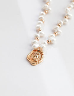 The Queen's Seal Pearl Necklace - Sterling Silver / 18K Gold Vermeil - Beau One