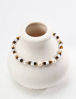 Tiger Pearl Harmony Bracelet - Sterling Silver / 18K Gold Vermeil - Beau One