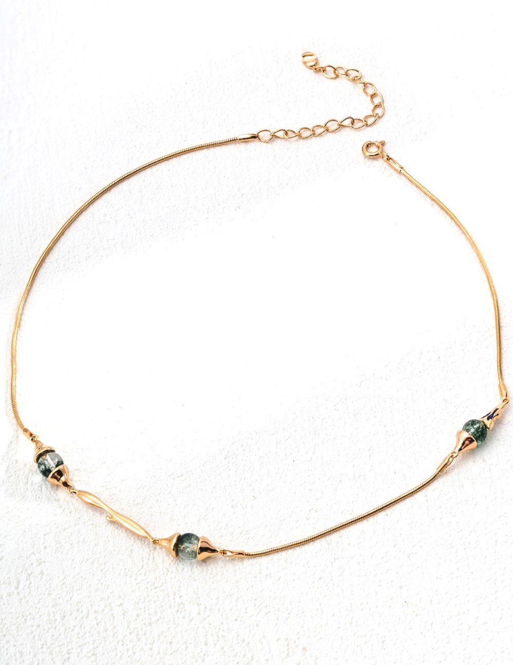 Verdant Flow Necklace - Sterling Silver / 18K Gold Vermeil - Beau One