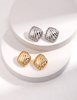 Waves of Time Earrings - Sterling Silver / 18K Gold Vermeil - Beau One