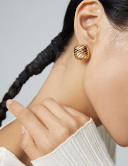 Waves of Time Earrings - Sterling Silver / 18K Gold Vermeil - Beau One