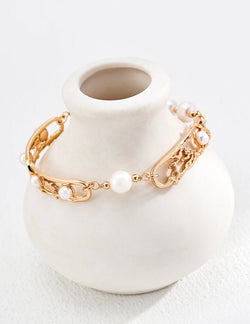 Winter Blossom Pearl Bracelet - Sterling Silver / 18K Gold Vermeil - Beau One